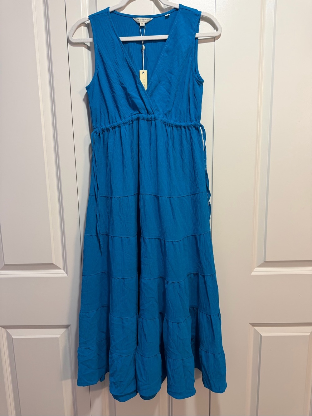 Max Studio Sleeveless Teal Maxi Dress with V-Neck